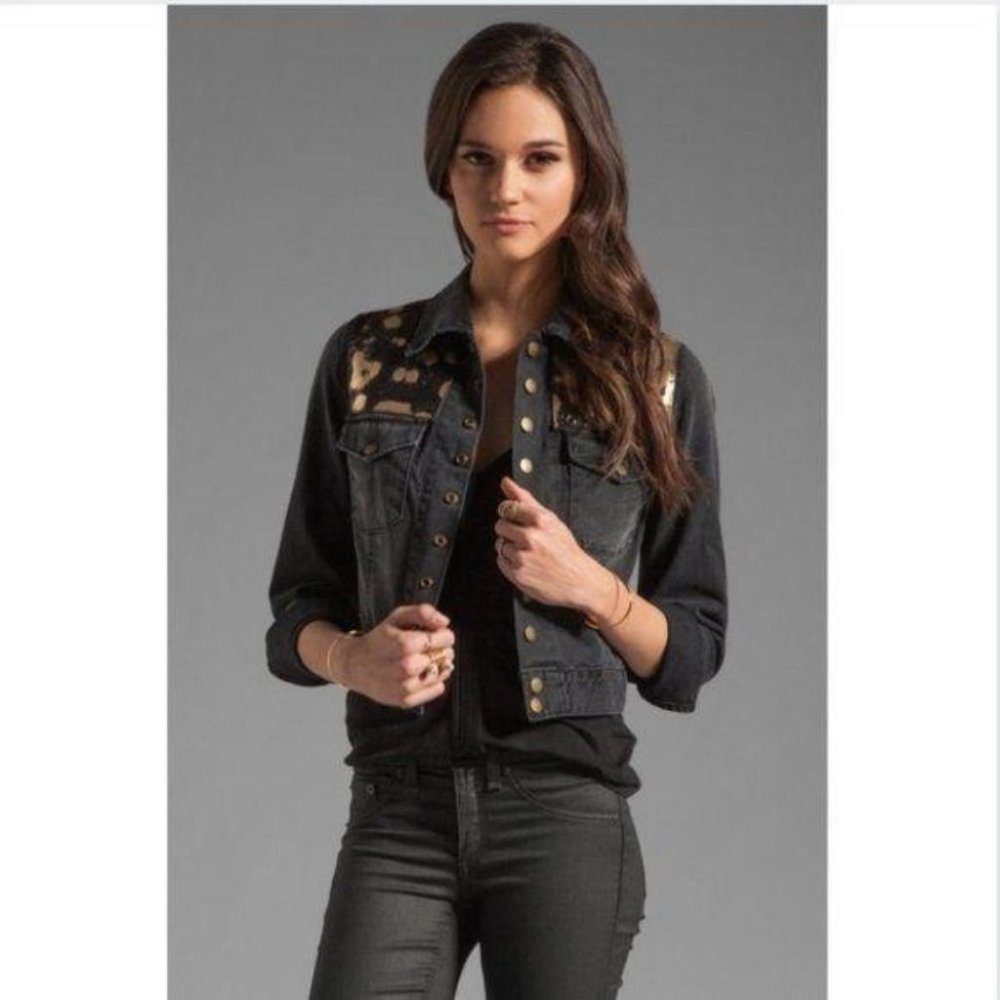 Current/Elliott The Snap Jacket In Metallic